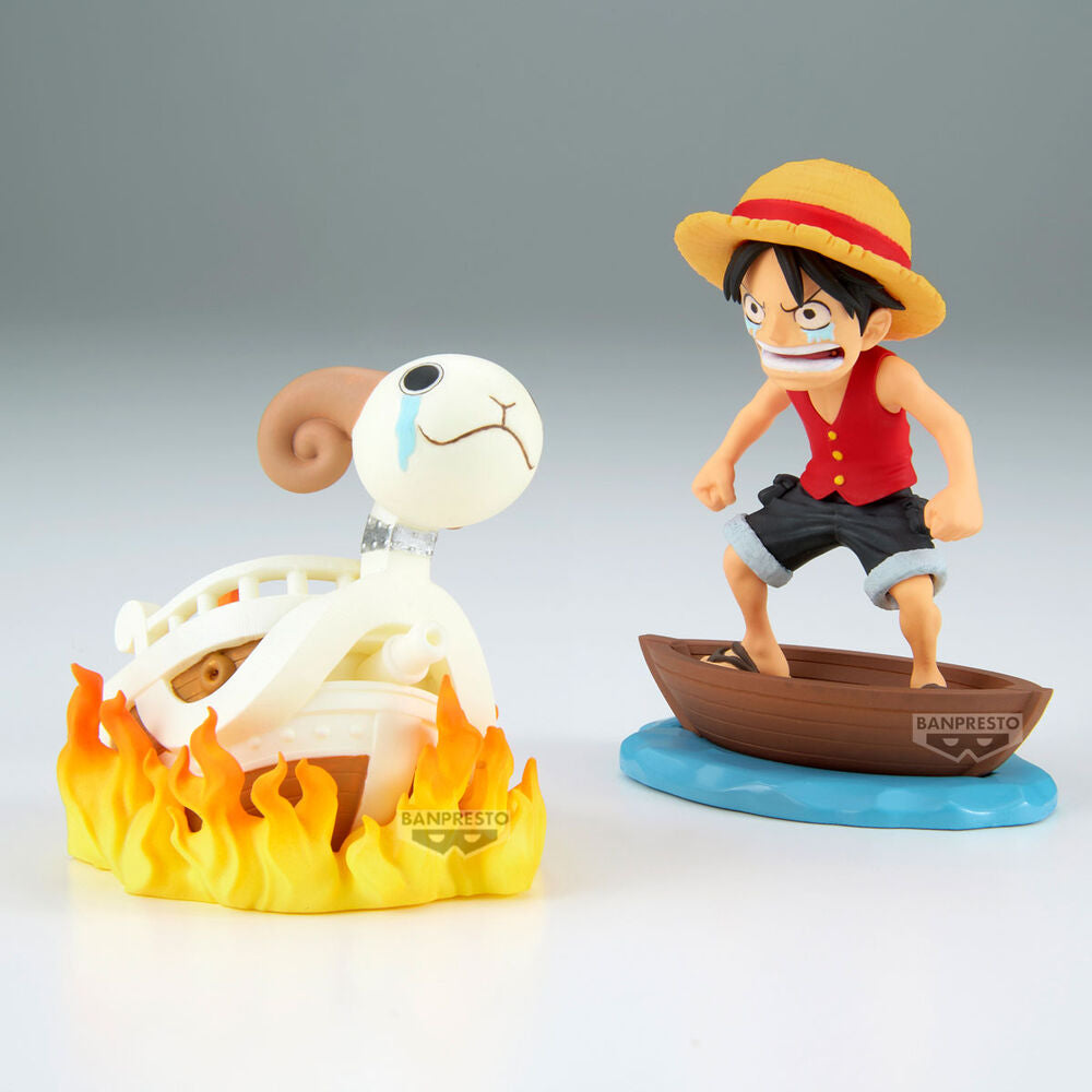 Figura Luffy & Going Merry Log Stories One Piece 8cm