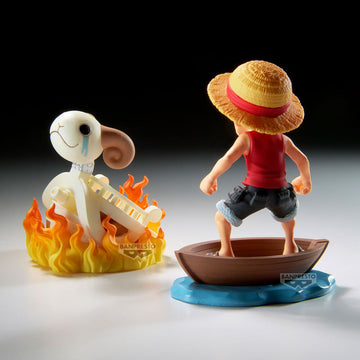 Figura Luffy & Going Merry Log Stories One Piece 8cm