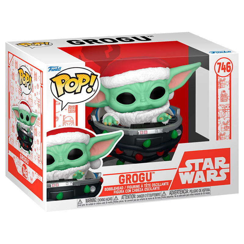Funko POP Star Wars Grogu with Santa Hat in Pram