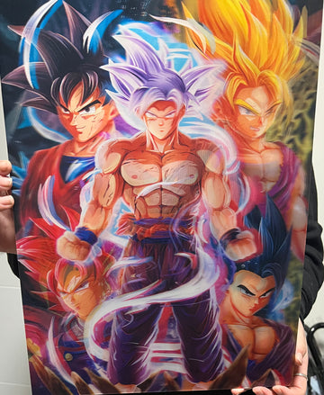 PÓSTER 3D DRAGÓN BALL GOKU VEGETA