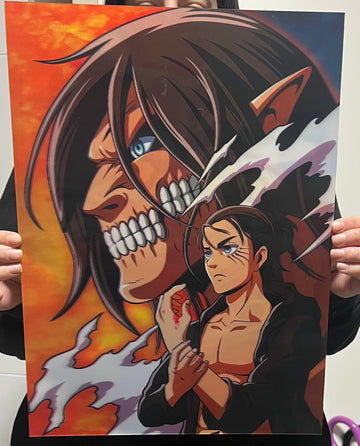 PÓSTER 3D ATAQUE A LOS TITANES EREN